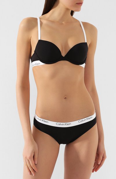 Хлопковые трусы-слипы CALVIN KLEIN черного цвета по цене 3245 руб., арт. QF1369E, фото 2 Хлопковые трусы-слипы CALVIN KLEIN, арт. QF1369E, фото 2