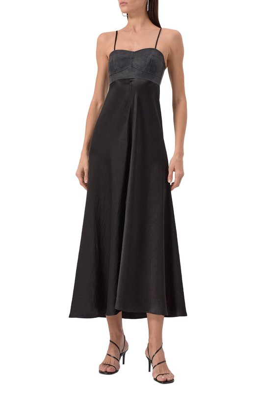 Атласное платье Pinko 104844/A2BV Чёрный  104844/A2BV Фото 3