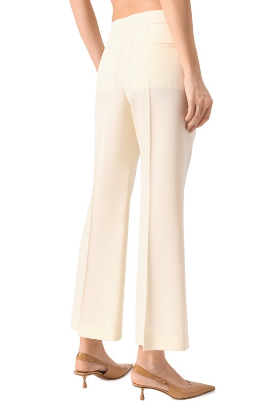 Шерстяные брюки Jil Sander J04KA0006/J40021 Кремовый  J04KA0006/J40021 Фото 4