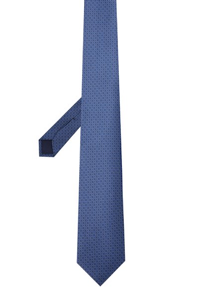 Шелковый галстук с узором CORNELIANI синего цвета по цене 9575 руб., арт. 81U302-8120369/00, фото 2 Шелковый галстук с узором CORNELIANI, арт. 81U302-8120369/00, фото 2