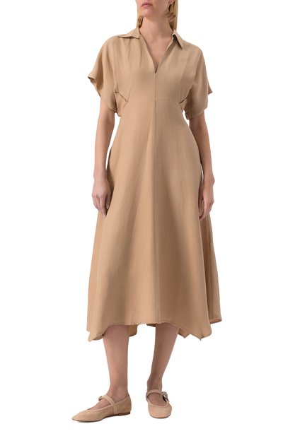 Платье из вискозы и льна BEATRICE .B бежевого цвета по цене 39100 руб., арт. 25FE6440FEDRA, фото 3 Платье из вискозы и льна BEATRICE .B, арт. 25FE6440FEDRA, фото 3