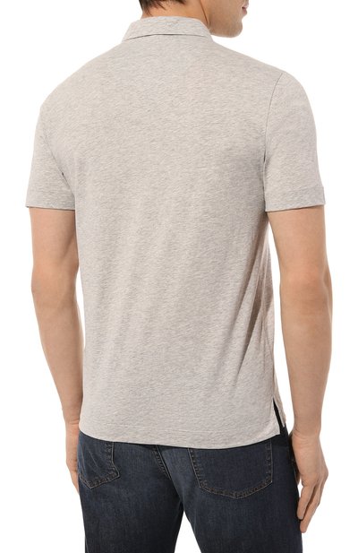 Хлопковое поло CANALI светло-серого цвета по цене 32350 руб., арт. T0238/MJ01495, фото 4 Хлопковое поло CANALI, арт. T0238/MJ01495, фото 4