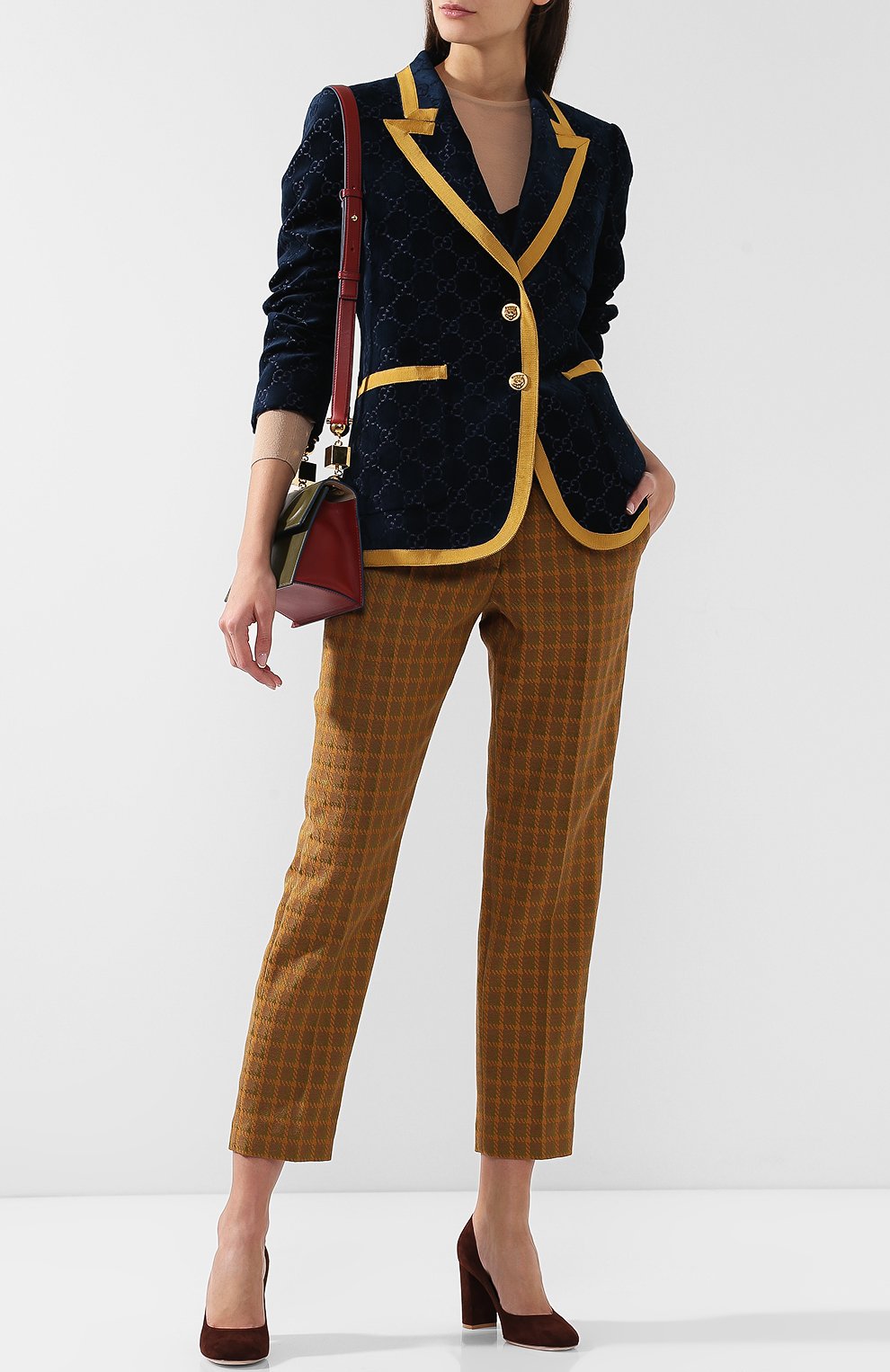 Жакет с контрастной отделкой и карманами GUCCI, арт. 523252/ZKV02, фото 2
