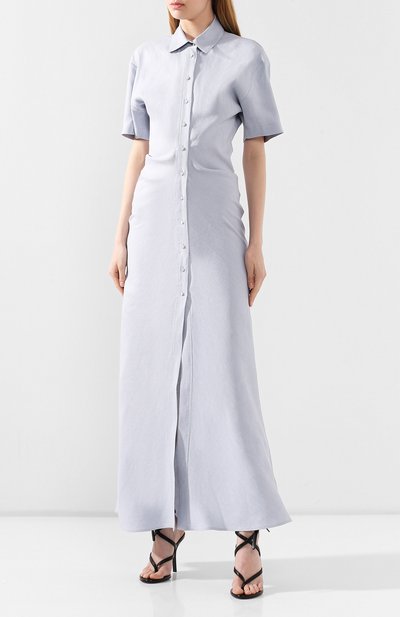 Платье из смеси льна и вискозы OFF-WHITE, арт. 0WDB248S20FAB0014000, фото 3