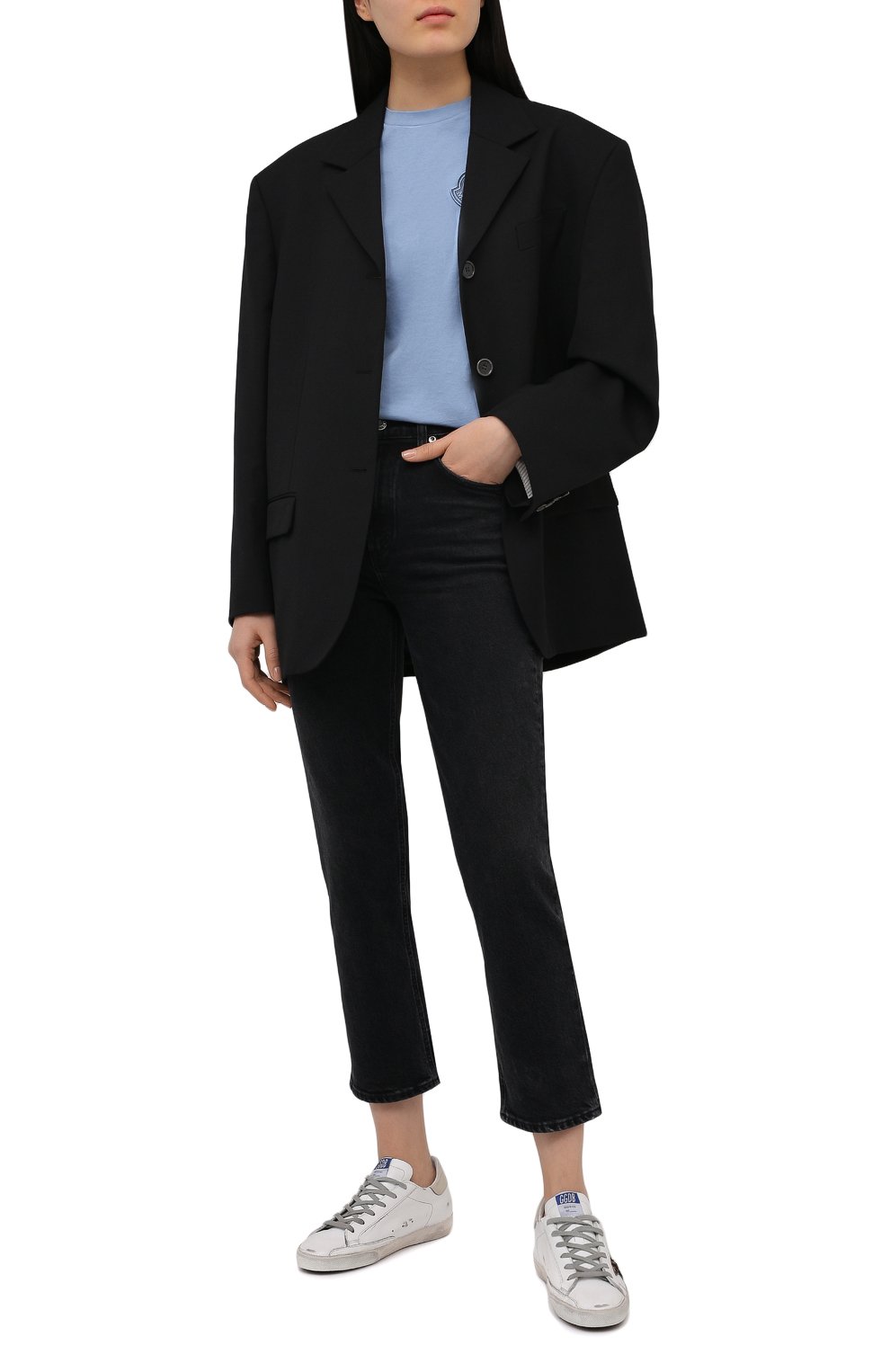 Кожаные кеды GOLDEN GOOSE DELUXE BRAND, арт. GWF00106.F001258, фото 2