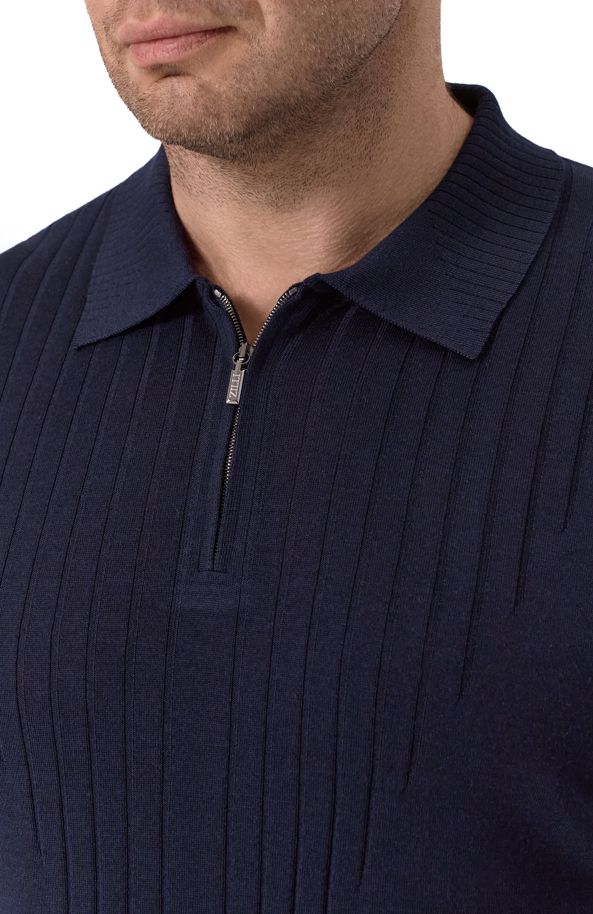 Поло из шерсти и шелка ZILLI, арт. KZP001M0230VZRD00_001, фото 5