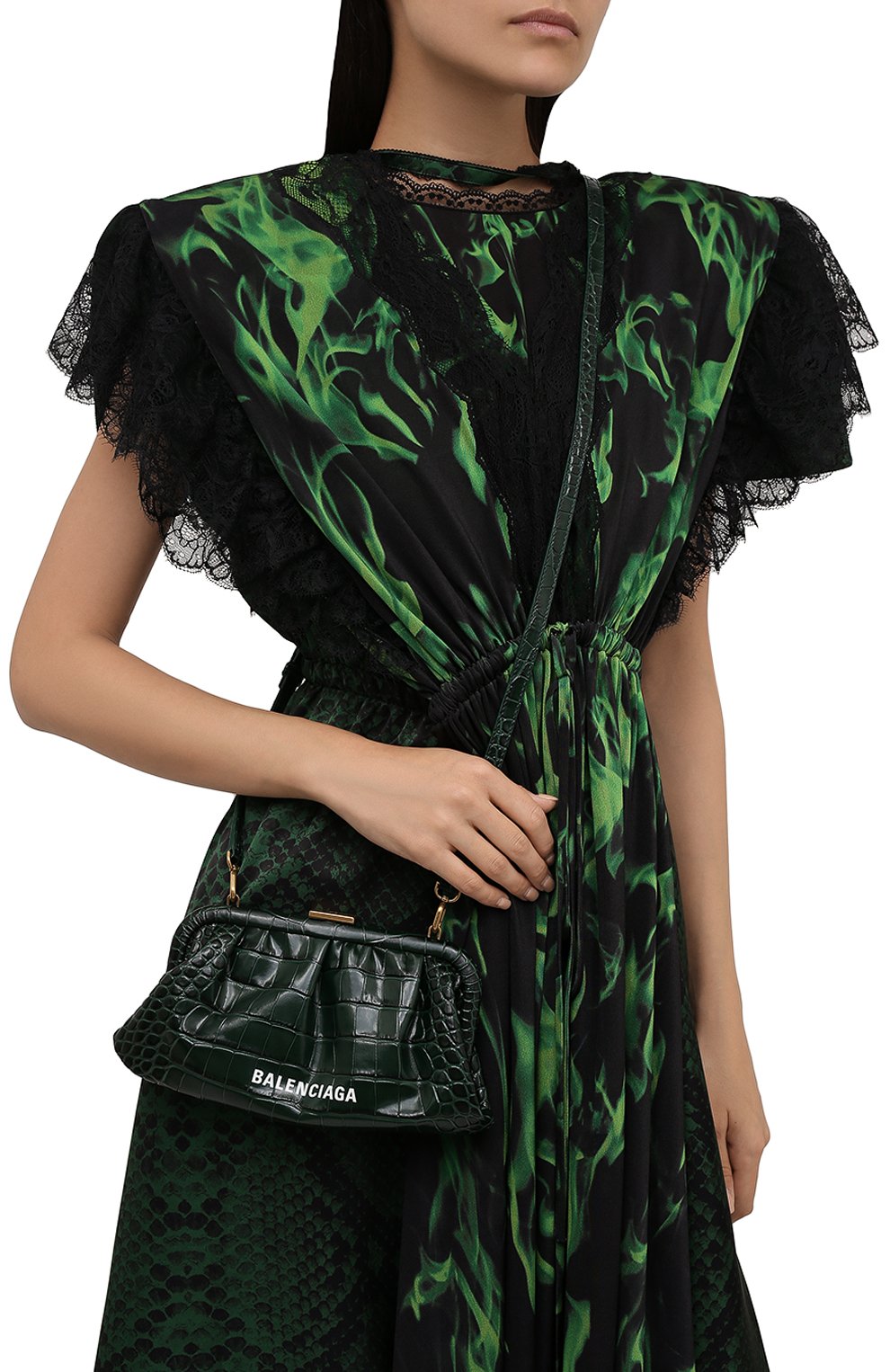 Клатч cloud xs BALENCIAGA изумрудного цвета по цене 67350 руб., арт. 618895/1R05M, фото 5 Клатч cloud xs BALENCIAGA, арт. 618895/1R05M, фото 5