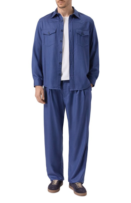 Кашемировые брюки MVST M25.1PM.T004-59/2453/54/1 822 Синий  M25.1PM.T004-59/2453/54/1 822 Фото 2