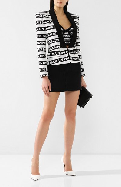 Хлопковый жакет BALMAIN черно-белого цвета по цене 358000 руб., арт. RF17004/C054, фото 2 Хлопковый жакет BALMAIN, арт. RF17004/C054, фото 2