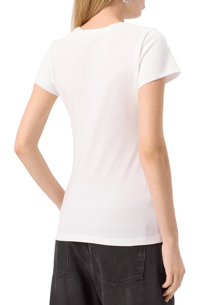 Хлопковая футболка DOROTHEE SCHUMACHER белого цвета по цене 11350 руб., арт. 028304, фото 4 Хлопковая футболка DOROTHEE SCHUMACHER, арт. 028304, фото 4