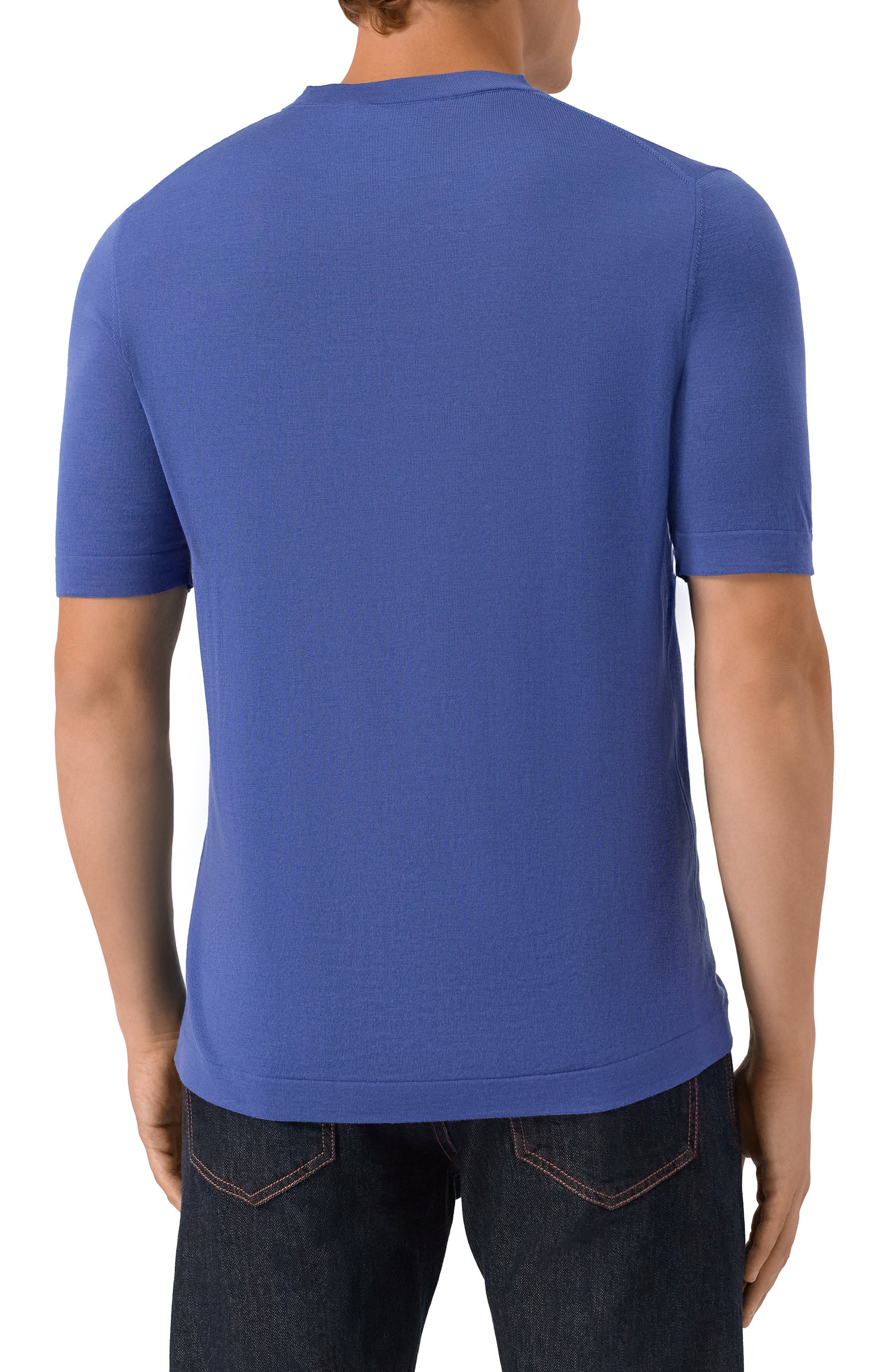 Шерстяной джемпер MVST синего цвета по цене 131000 руб., арт. M0-M25.1MM.K402/44-60, фото 4 Шерстяной джемпер MVST, арт. M0-M25.1MM.K402/44-60, фото 4