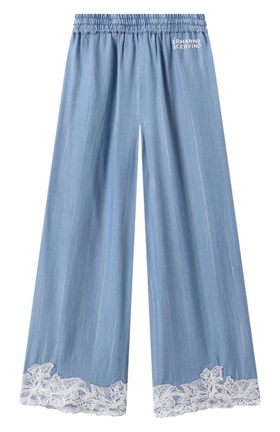 Брюки ERMANNO SCERVINO голубого цвета по цене 15950 руб., арт. SFPA041C/VI039, фото 2 Брюки ERMANNO SCERVINO, арт. SFPA041C/VI039, фото 2