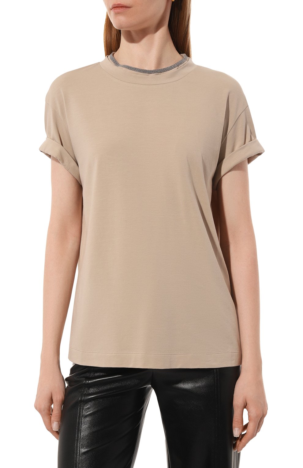 Хлопковая футболка BRUNELLO CUCINELLI, арт. M0T18BD200, фото 3