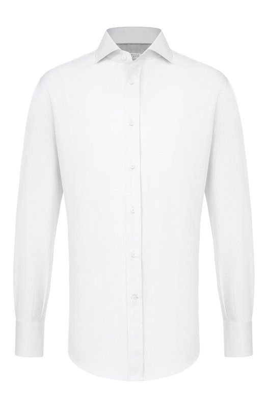 Хлопковая сорочка Brunello Cucinelli MBUC40028 Белый MBUC40028