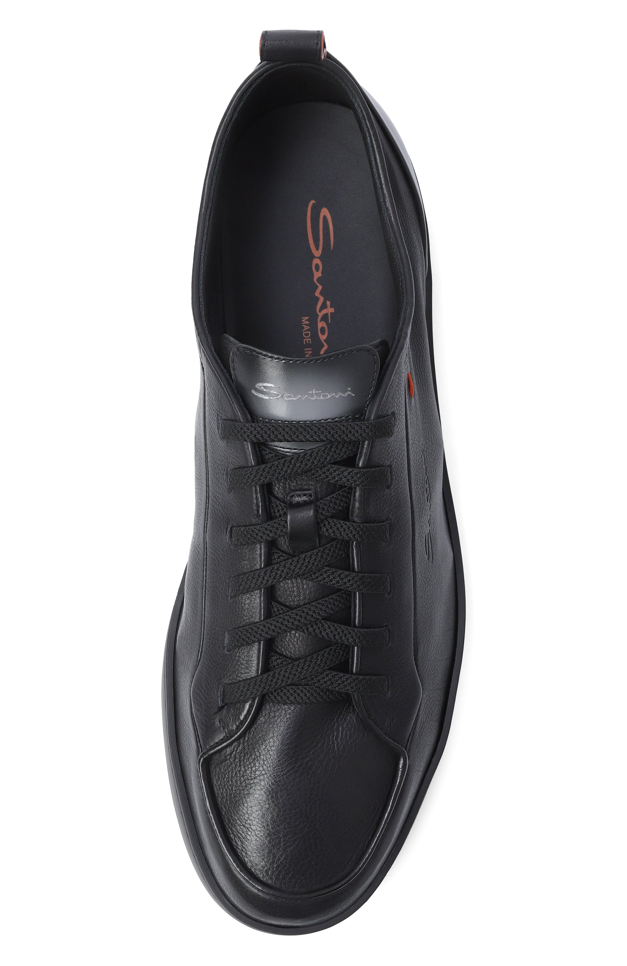 Кожаные кеды monte carlo SANTONI черного цвета по цене 93150 руб., арт. MBNG22184NEATFRI, фото 5 Кожаные кеды monte carlo SANTONI, арт. MBNG22184NEATFRI, фото 5