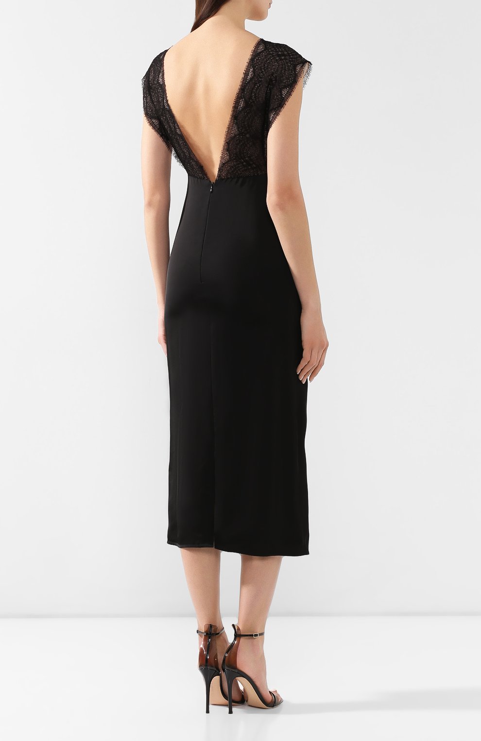 Платье из вискозы VICTORIA BECKHAM, арт. DR MID 68100 MSS19 FLUID SATIN, фото 4