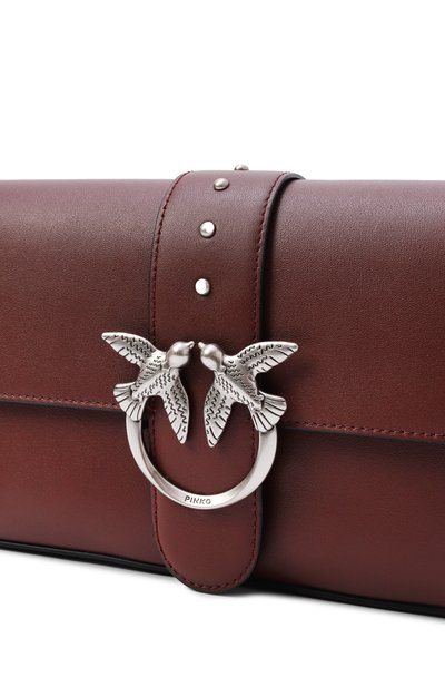 Сумка love one medium PINKO бордового цвета по цене 33300 руб., арт. 104524/A0Q0, фото 3 Сумка love one medium PINKO, арт. 104524/A0Q0, фото 3