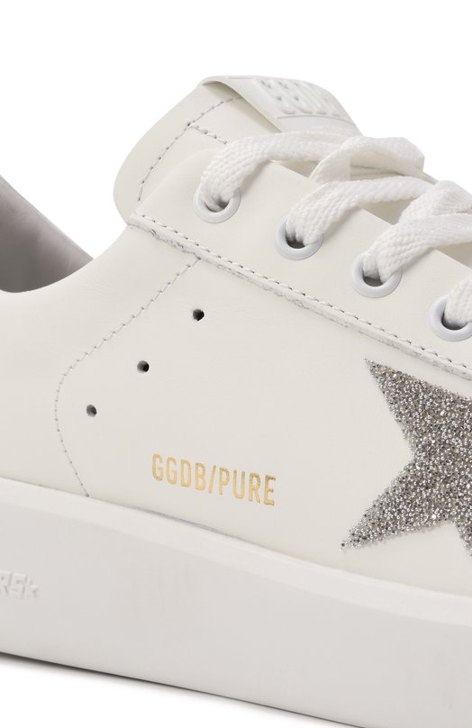 Кожаные кеды Pure-Star Golden Goose Deluxe Brand GWF00197.F002789 Белый  GWF00197.F002789 Фото 7