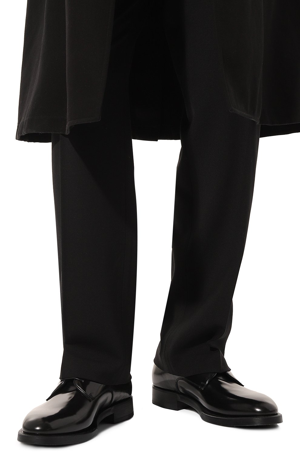 Кожаные дерби GIORGIO ARMANI черного цвета по цене 86450 руб., арт. X2C679/XF294/U, фото 3 Кожаные дерби GIORGIO ARMANI, арт. X2C679/XF294/U, фото 3