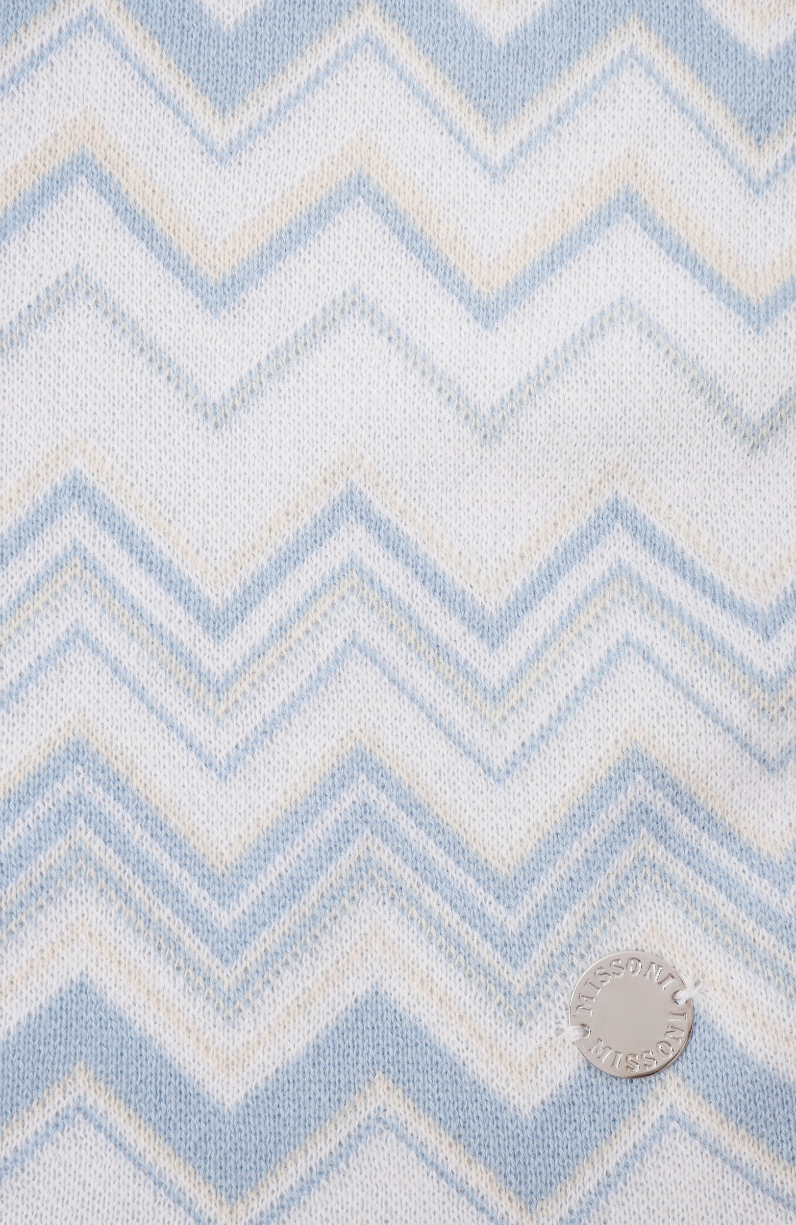 Плед из хлопка и кашемира MISSONI голубого цвета по цене 35250 руб., арт. MZ0320/Z2312, фото 2 Плед из хлопка и кашемира MISSONI, арт. MZ0320/Z2312, фото 2