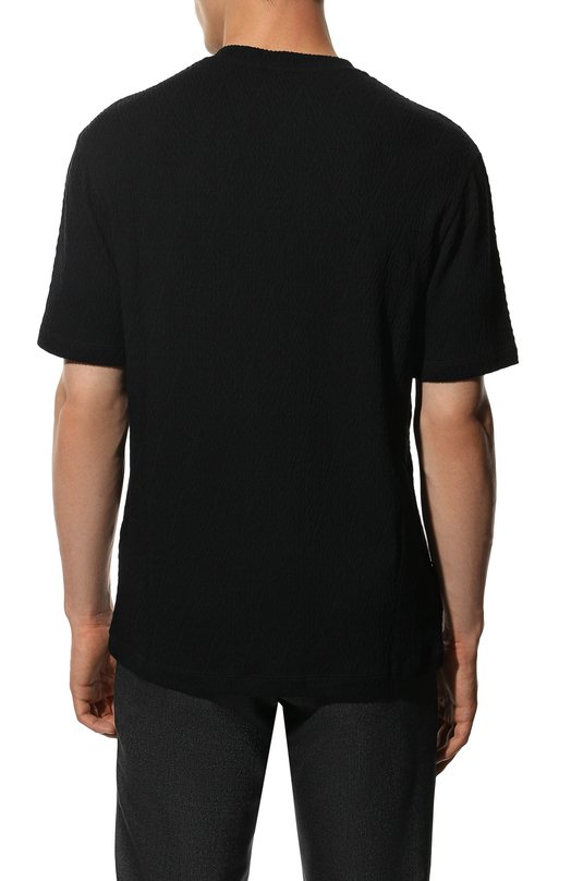 Футболка из вискозы и кашемира Giorgio Armani 6LSM78/SJRVZ Синий  6LSM78/SJRVZ Фото 4
