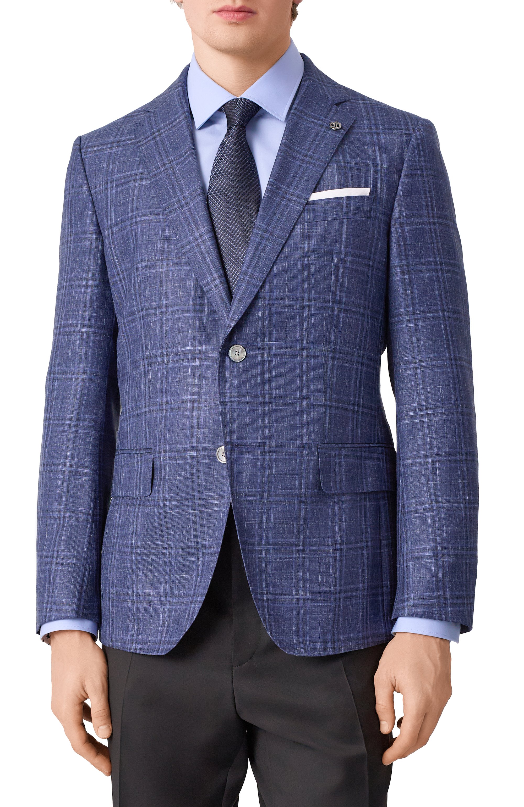 Пиджак из шерсти и шелка BOSS, арт. 50535385, фото 4