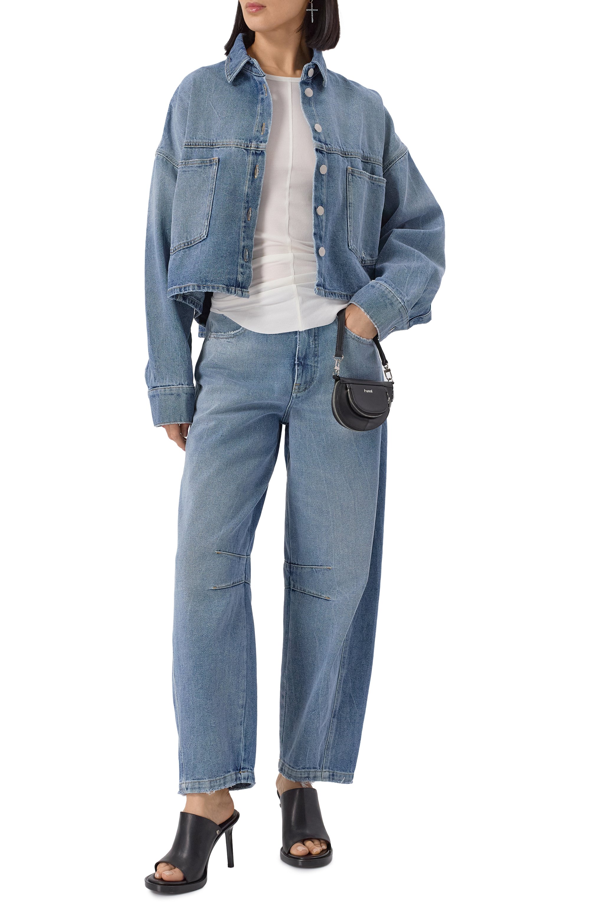 Джинсы ANDREA YA'AQOV голубого цвета по цене 55750 руб., арт. 25WDEN14, фото 2 Джинсы ANDREA YA'AQOV, арт. 25WDEN14, фото 2