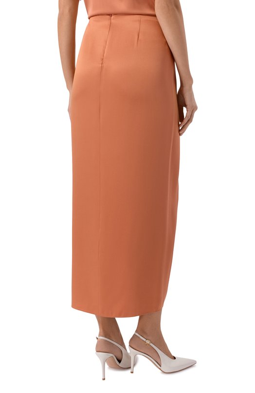 Атласная юбка Giorgio Armani GW002782/TE10101 Оранжевый  GW002782/TE10101 Фото 4