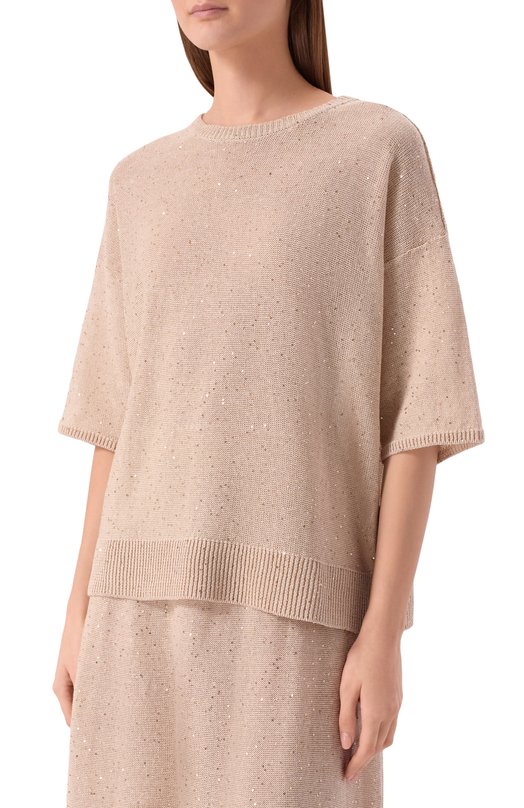 Пуловер изо льна и хлопка Antonelli Firenze 41798Q/01625 Бежевый  41798Q/01625 Фото 3