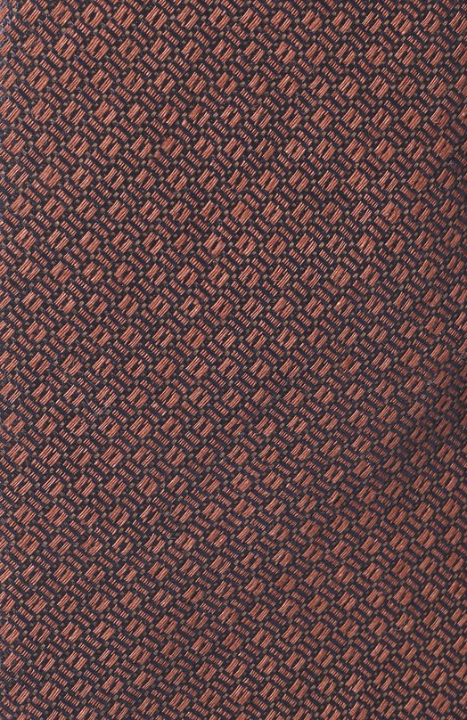 Галстук из шелка и льна Canali 18/HJ04540 Коричневый  18/HJ04540 Фото 4