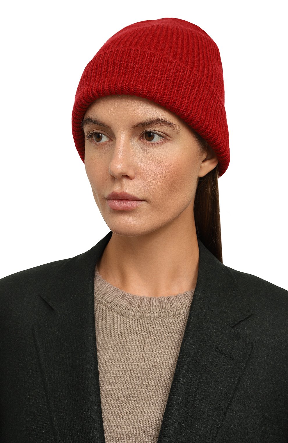 Кашемировая шапка TEGIN красного цвета по цене 13750 руб., арт. 5558-F30, фото 2 Кашемировая шапка TEGIN, арт. 5558-F30, фото 2