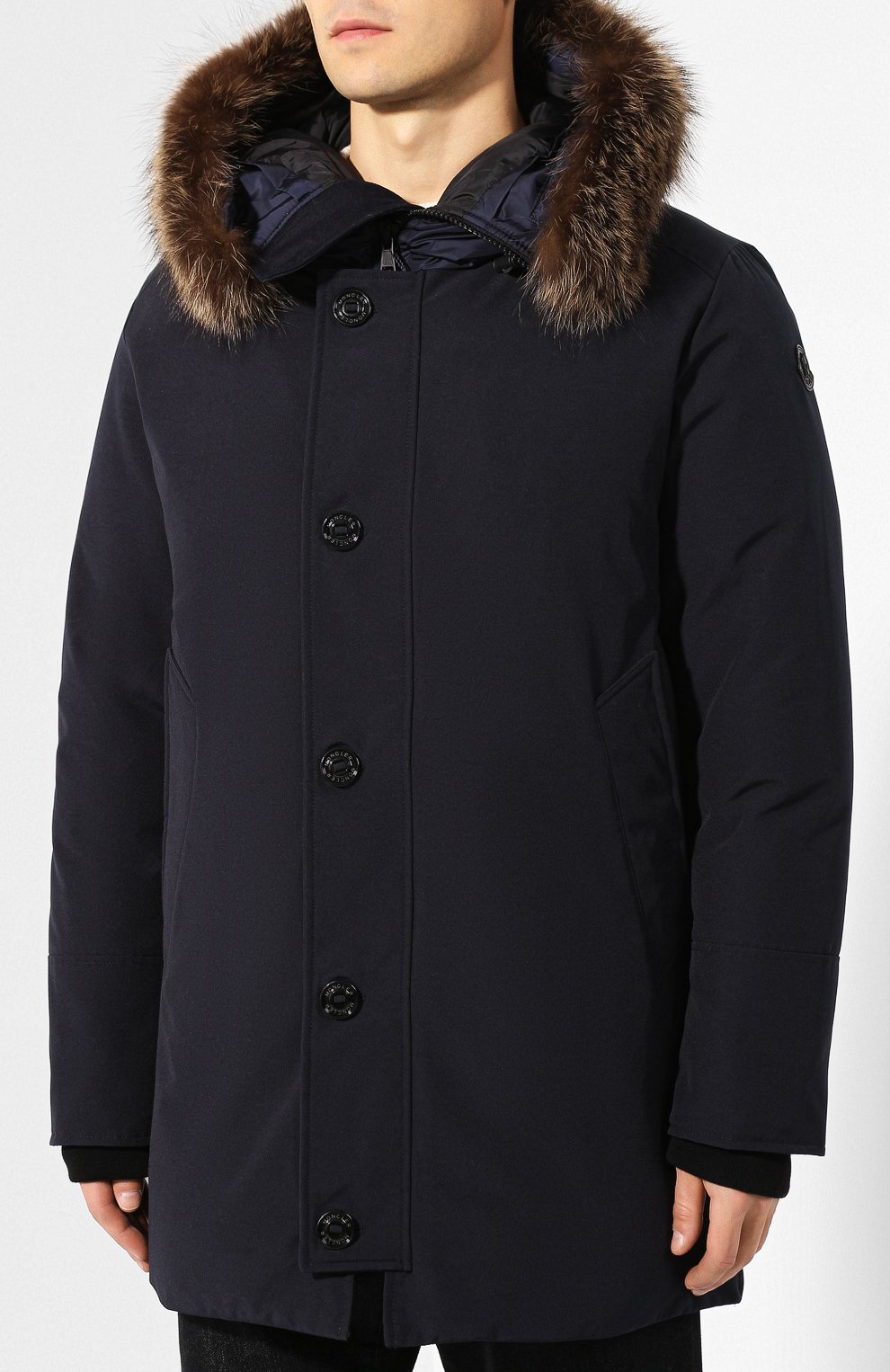 Пуховая парка pola с отделкой из меха енота MONCLER, арт. E2-091-42392-25-57843, фото 3