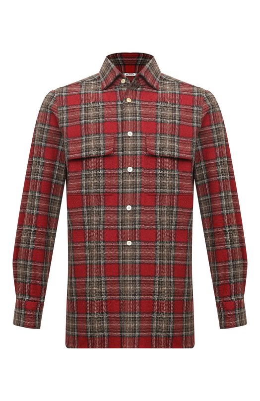 Хлопковая рубашка Kiton UCRRLH0861302 Красный UCRRLH0861302