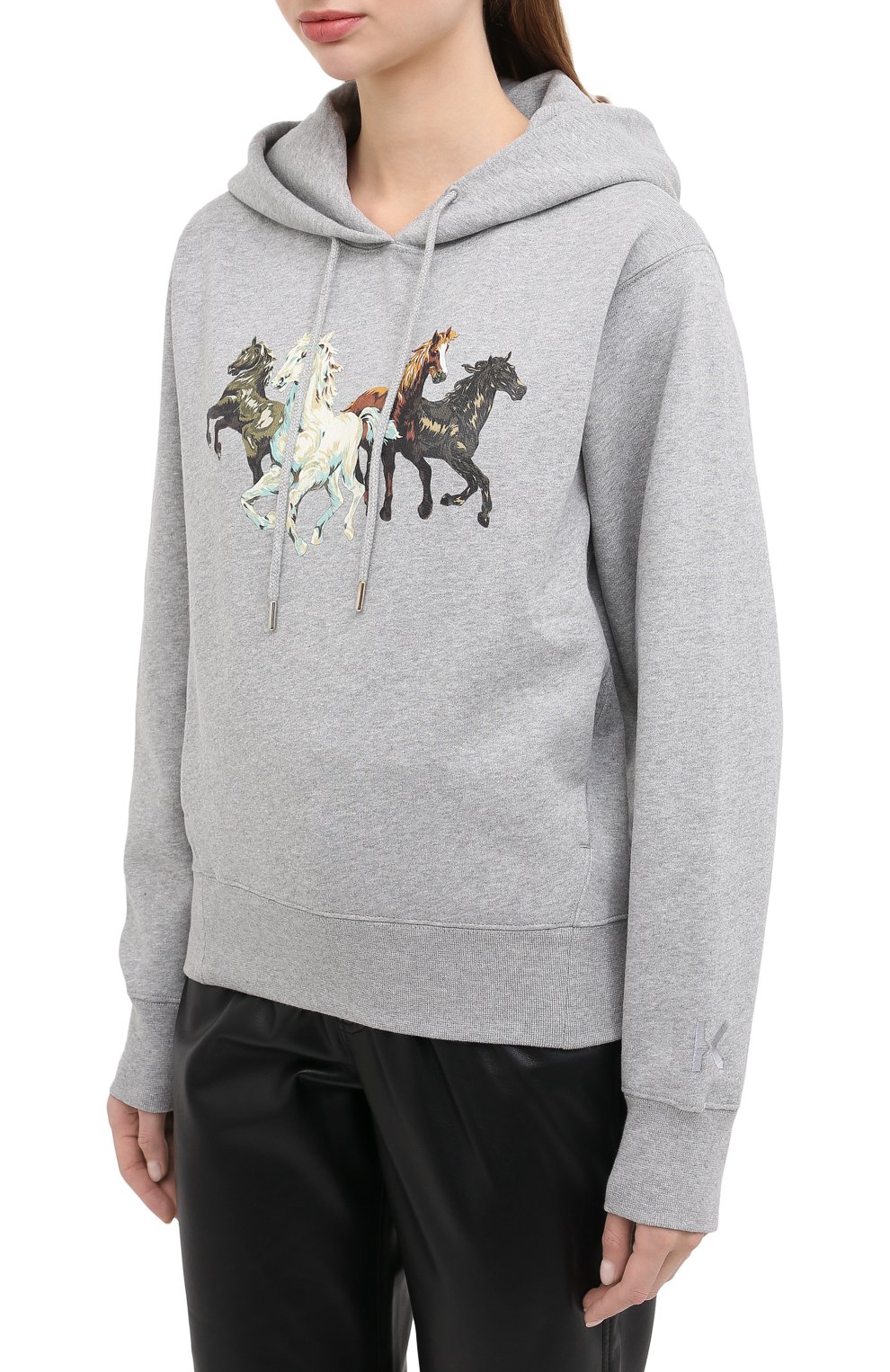 Хлопковое худи KENZO серого цвета по цене 38500 руб., арт. FA62SW8704M0, фото 3 Хлопковое худи KENZO, арт. FA62SW8704M0, фото 3