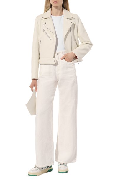 Кожаная куртка MASLOV молочного цвета по цене 187000 руб., арт. K09, фото 2 Кожаная куртка MASLOV, арт. K09, фото 2