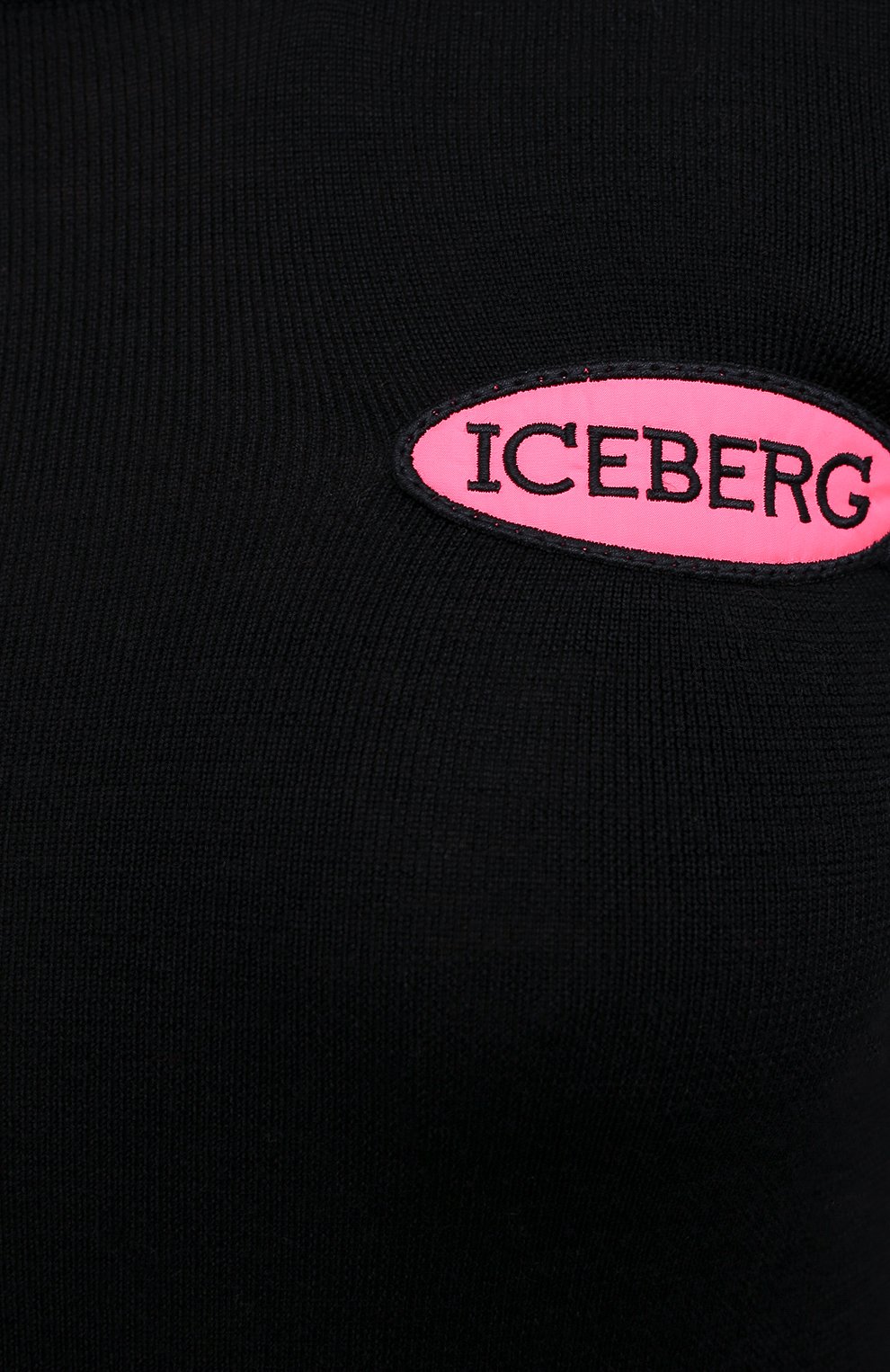 Шерстяной пуловер ICEBERG черного цвета по цене 26350 руб., арт. 20I I2P0/A008/7019, фото 5 Шерстяной пуловер ICEBERG, арт. 20I I2P0/A008/7019, фото 5