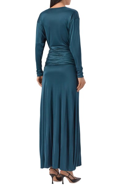 Атласное платье GIORGIO ARMANI зеленого цвета по цене 358000 руб., арт. GW003225/AF24627, фото 3 Атласное платье GIORGIO ARMANI, арт. GW003225/AF24627, фото 3