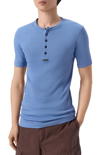 Хлопковая футболка-хенли DOLCE & GABBANA, арт. G8QX6T/G7P3J, фото 3