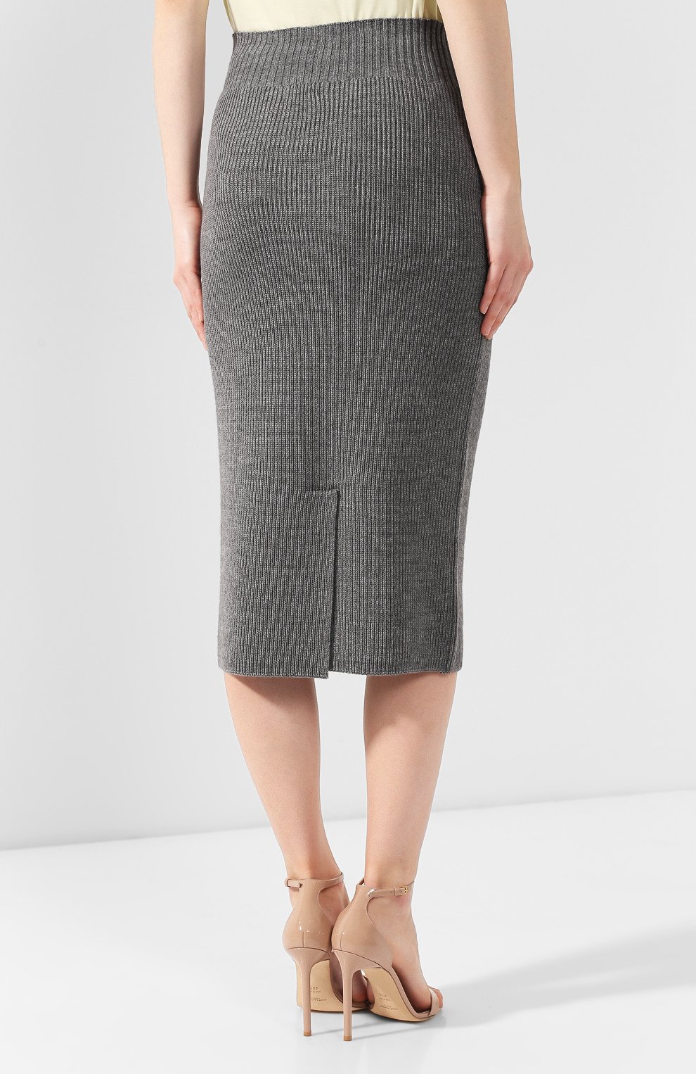 Юбка DRIES VAN NOTEN серого цвета по цене 26350 руб., арт. 192-11208-8721, фото 4 Юбка DRIES VAN NOTEN, арт. 192-11208-8721, фото 4