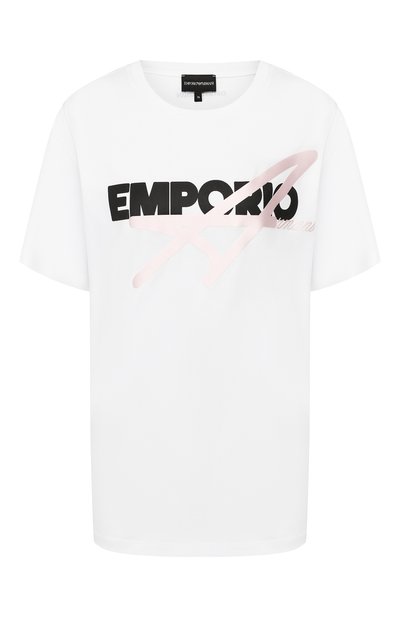 Женская хлопковая футболка EMPORIO ARMANI, арт. 3H2T7P/2J30Z