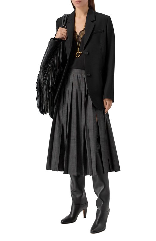 Кожаные ботфорты Eve 85 Chloé CHC24A03PMF Чёрный  CHC24A03PMF Фото 3