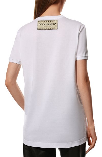 Хлопковая футболка DOLCE & GABBANA, арт. F8K74Z/G7QXG/0UTLET AW22-23, фото 4
