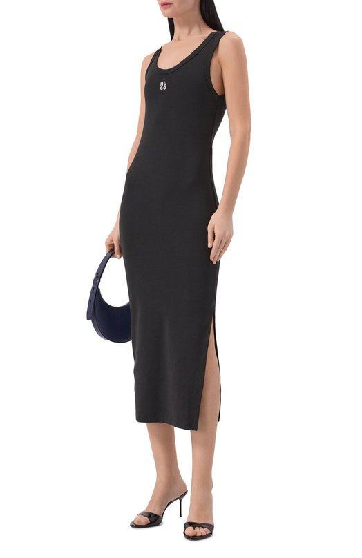 Хлопковое платье HUGO 50514521 Чёрный  50514521 Фото 2