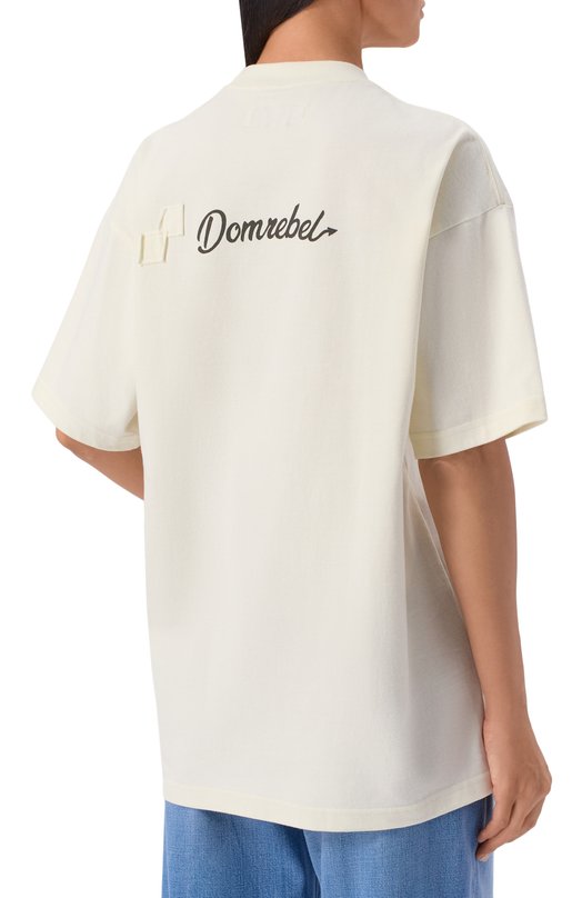Хлопковая футболка DOMREBEL Y0UR L0VE T-SHIRT Белый  Y0UR L0VE T-SHIRT Фото 4