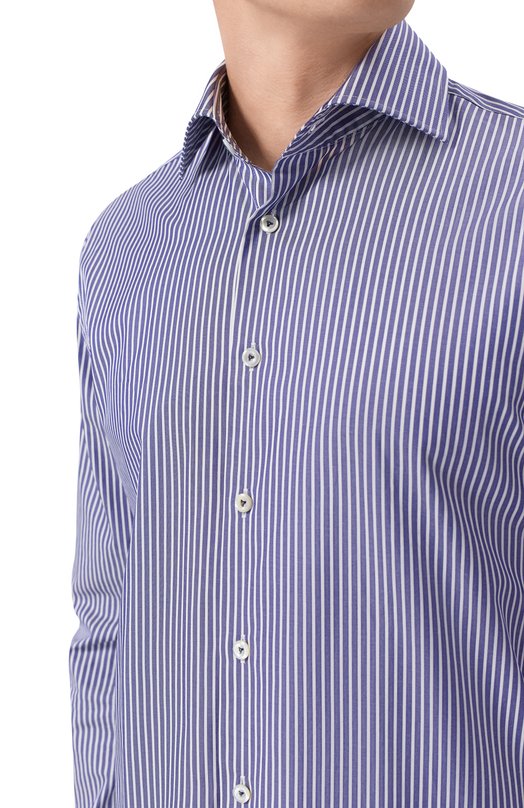 Хлопковая рубашка Van Laack VL-RIVARA-SFN/151932 Синий  VL-RIVARA-SFN/151932 Фото 5