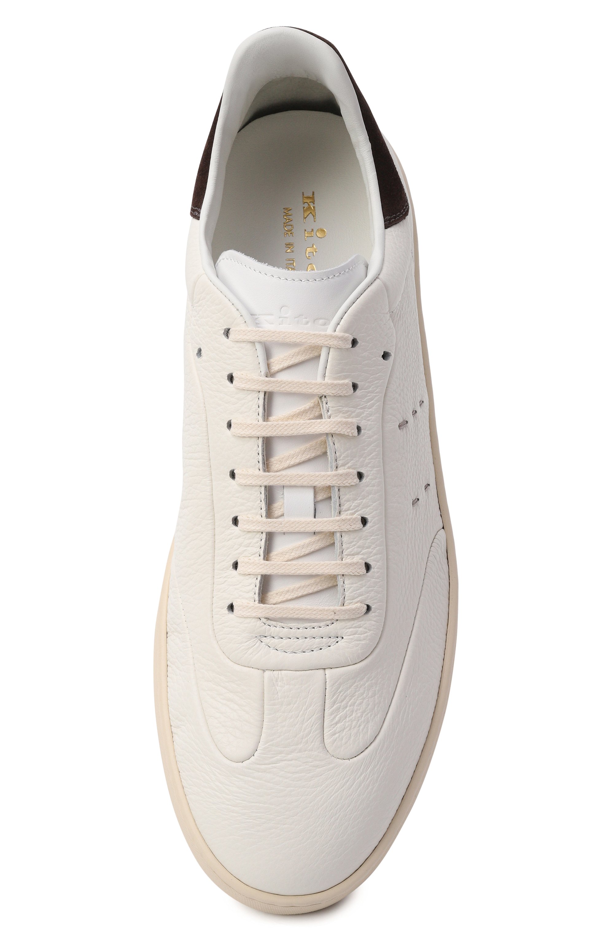 Кожаные кеды KITON, арт. USSA415N01396, фото 5