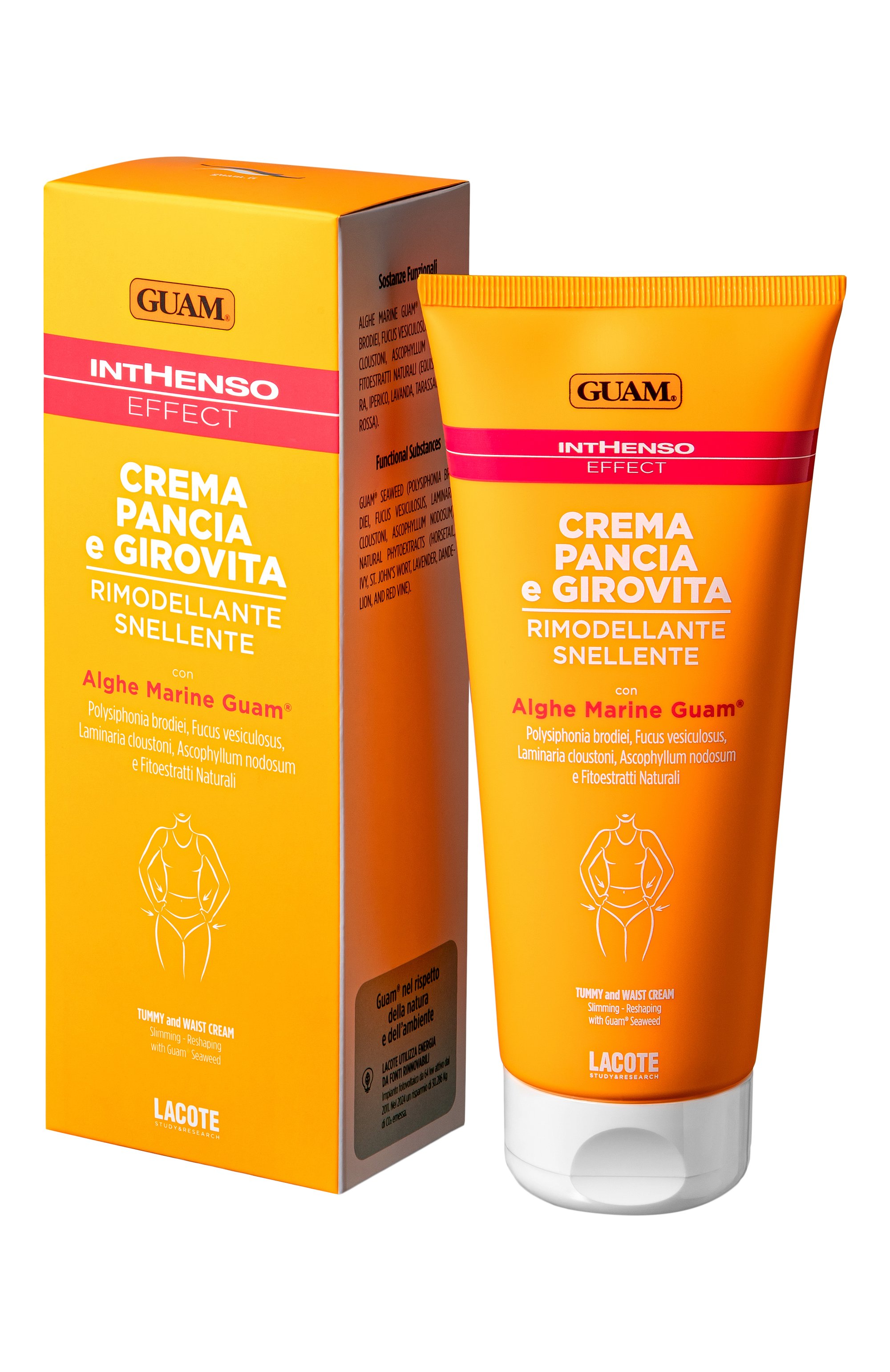 Моделирующий подтягивающий крем для живота и талии inthenso effect (200ml) GUAM бесцветного цвета по цене 6250 руб., арт. 8025021223964, фото 2 Моделирующий подтягивающий крем для живота и талии inthenso effect (200ml) GUAM, арт. 8025021223964, фото 2