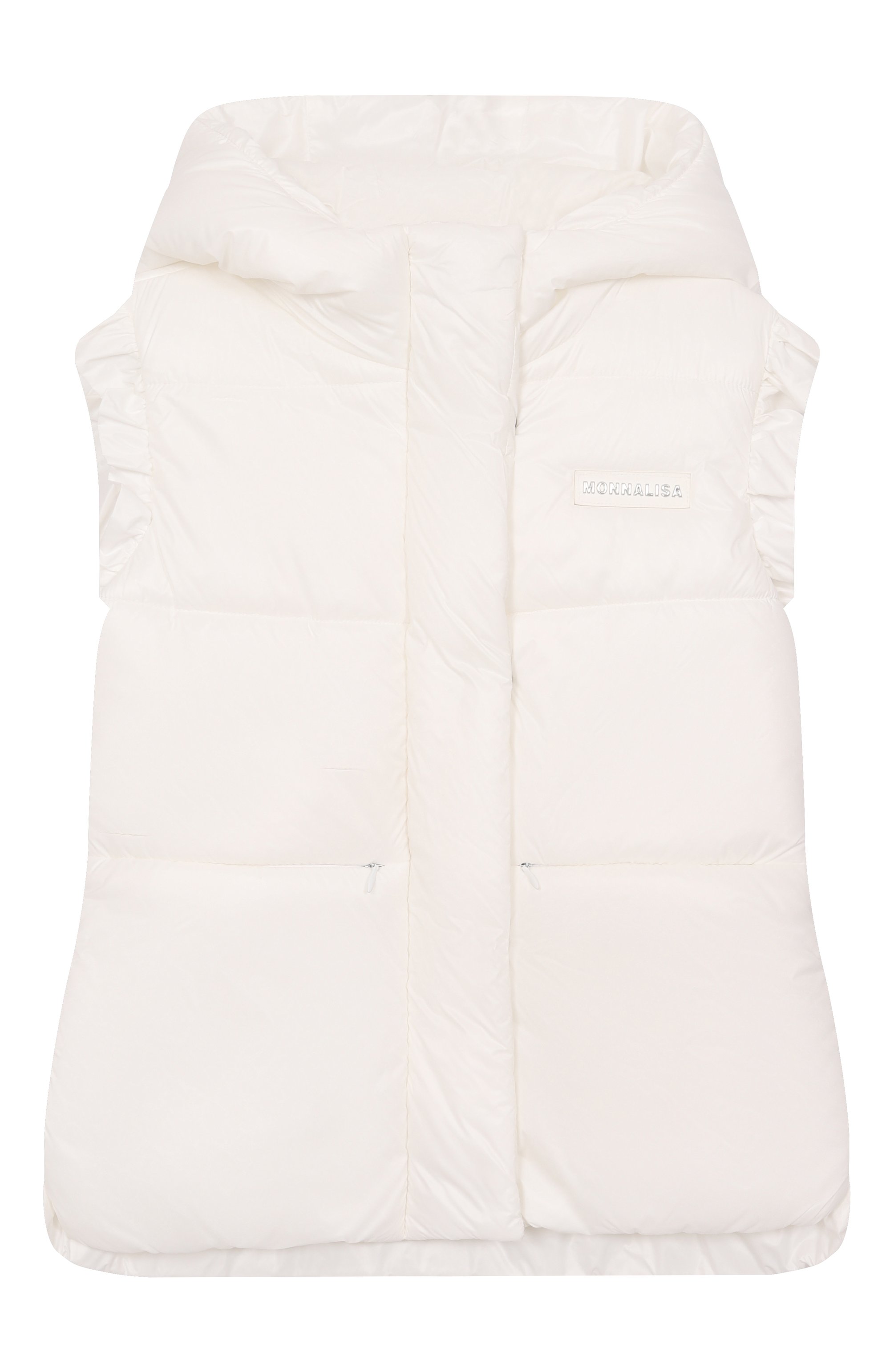 Утепленный жилет MONNALISA молочного цвета по цене 29150 руб., арт. 17E101, фото 1 Утепленный жилет MONNALISA, арт. 17E101, фото 1