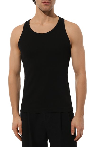 Хлопковая майка BURBERRY черного цвета по цене 39950 руб., арт. 8089756, фото 3 Хлопковая майка BURBERRY, арт. 8089756, фото 3