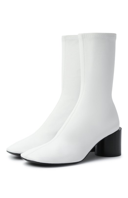 Кожаные ботильоны Jil Sander J16WU0072/P1758 Белый J16WU0072/P1758